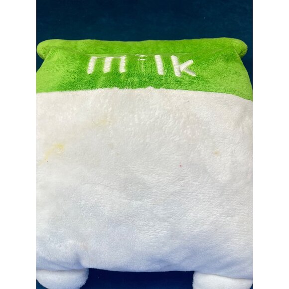 Rare Kawaii Green Plush Milk Carton Pillow 9x9 - Picture 5 of 6